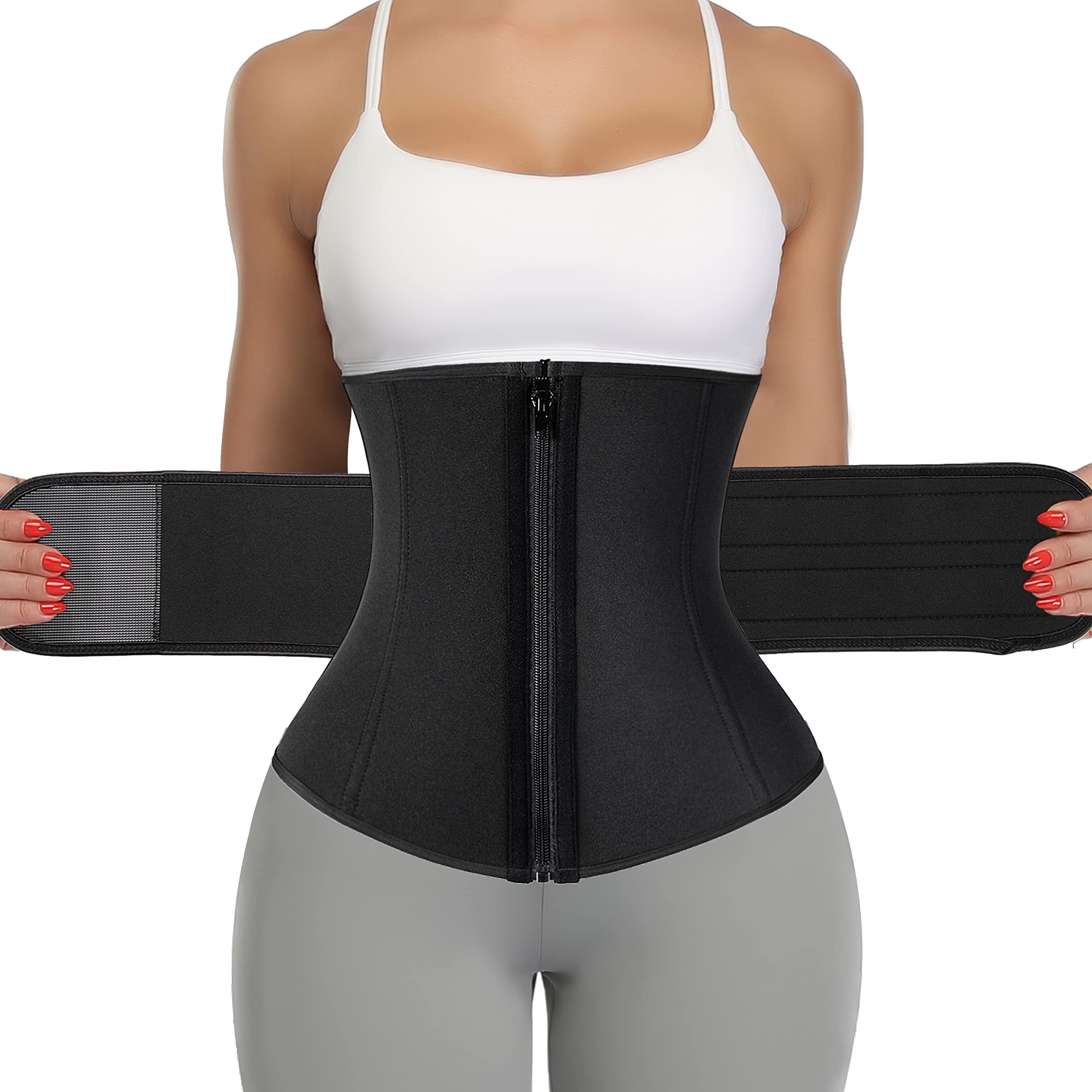 Neopren Sauna Trener Talii Gorset Pas dla Kobiet Odchudzanie Kompresja Trymer Trening Fitness