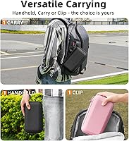 Vista 5 de BRDRC Osmo Pocket 3 - Funda de transporte portátil, bolsa de almacenamiento rígida protectora para DJI Osmo Pocket 3 Creator Combo Accesorios