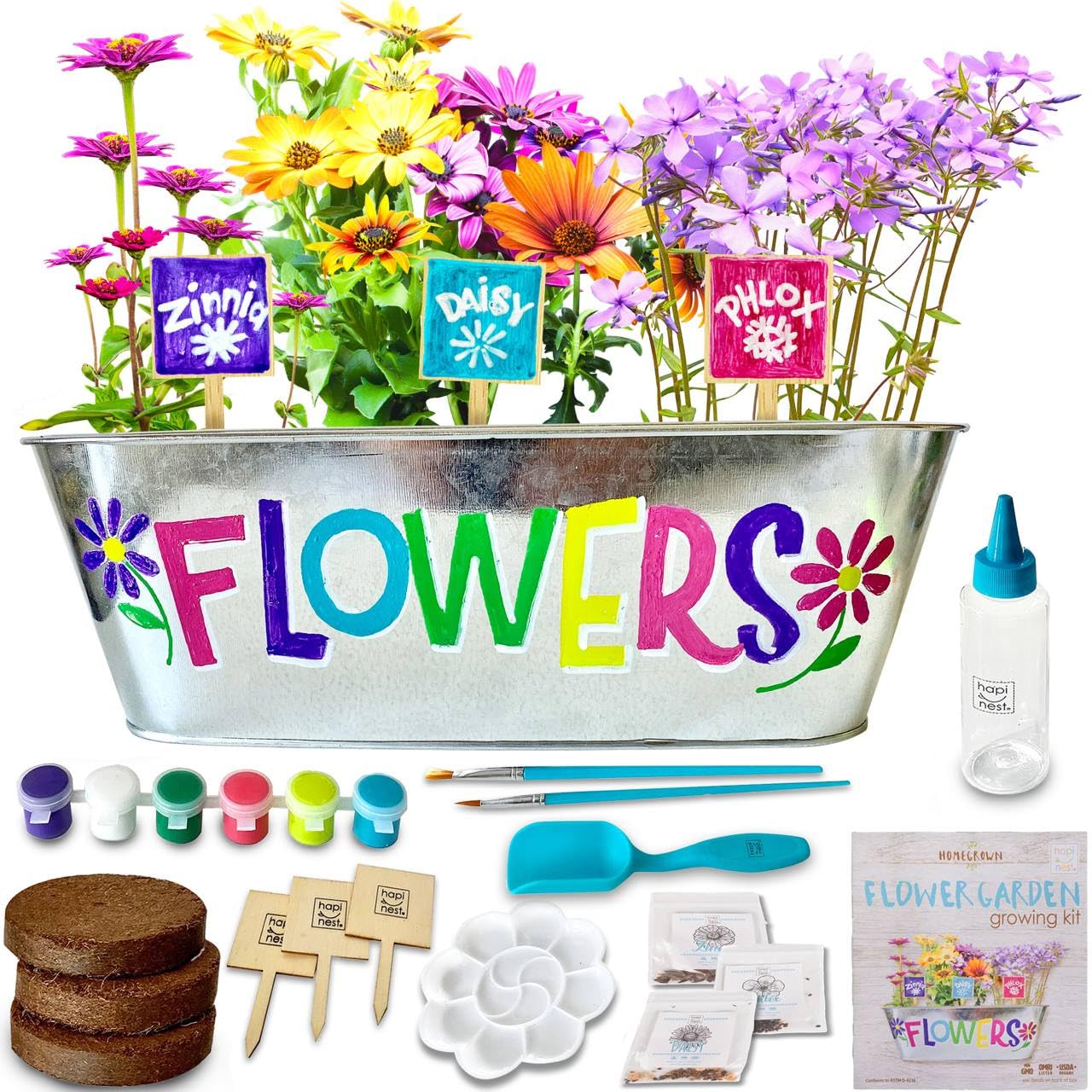 Hapinest Flower Garden Growing Kit Kids Gifts for Girls and Boys Ages 6 7 8 9 10 Years Old and up