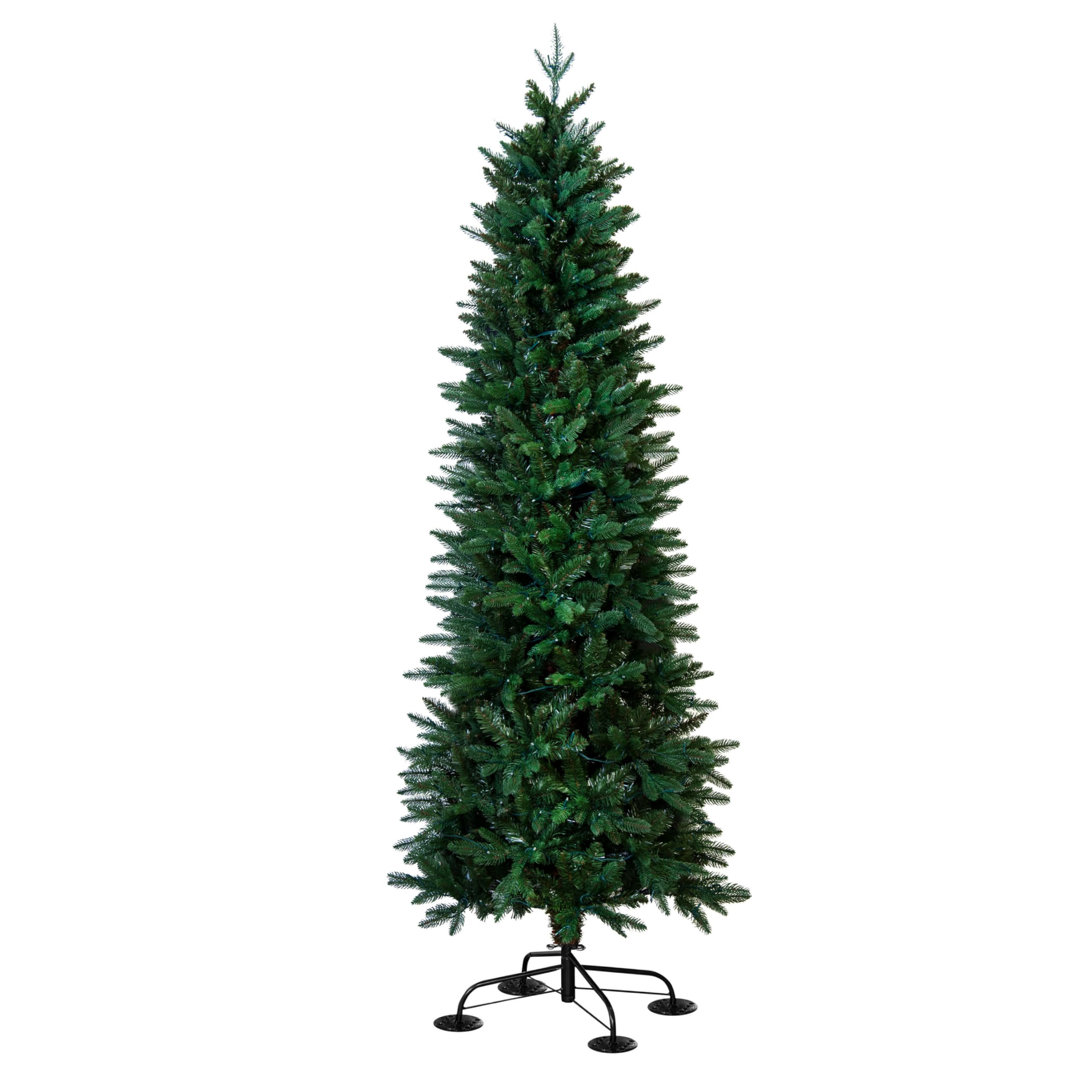 Christmas Tree World Green | 6Ft Artificial Unlit Ultra Slim Mixed Pine | Natural And Realistic Look With Bushy And Luxury Quality Pvc Tips | Easy To Assemble And Take Down | 74Cm Diameter | Outdoor