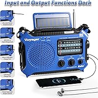 Vista 2 de Radio de alerta meteorológica Kaito KA500 de emergencia AM/FM/SW con 5 funciones Azul