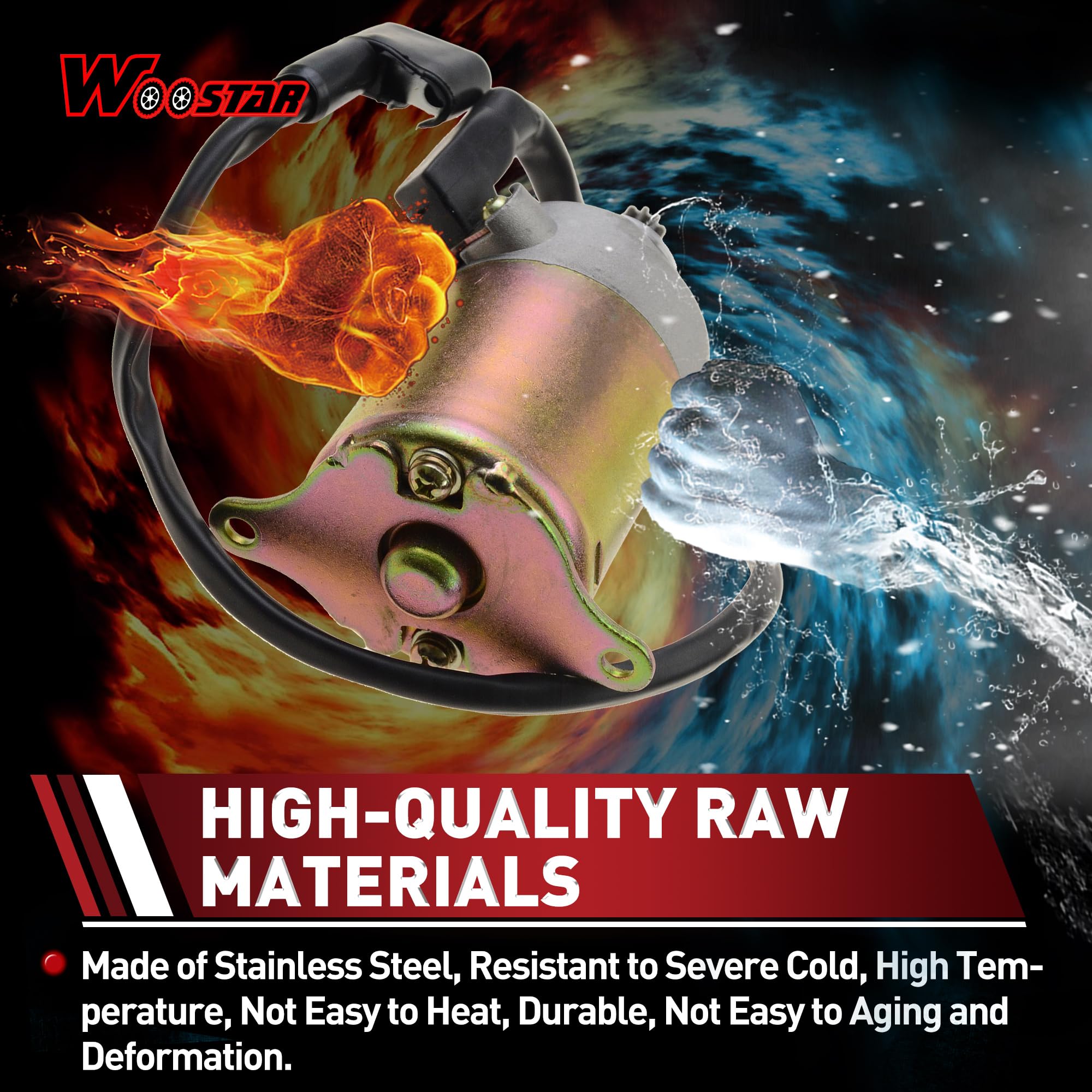 WOOSTAR Démarrage électrique Remplacement pour 152QMI 157QMJ Moteur GY6 125cc 150cc Taotao Baja Go Kart 4 Roues ATV Quad Scooter