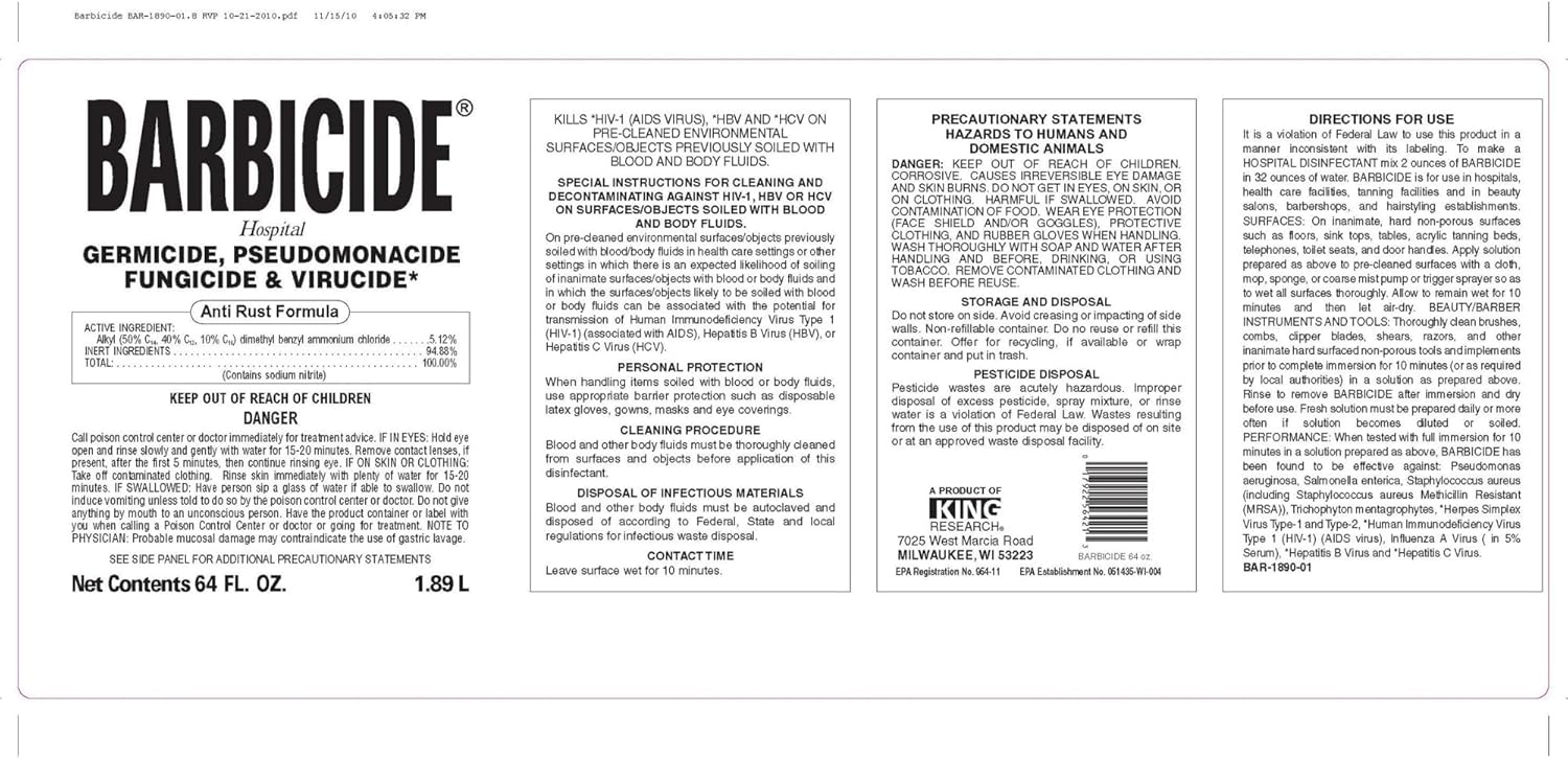 BARBICIDE Disinfectant Jar and Concentrate Starter Kit (4 Oz Jar + 16 Fl Oz)– Professional Salon, Spa & Barber Tool Sanitizing Kit
