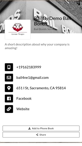 Bailby - Digital Bail Bonds Business Cards