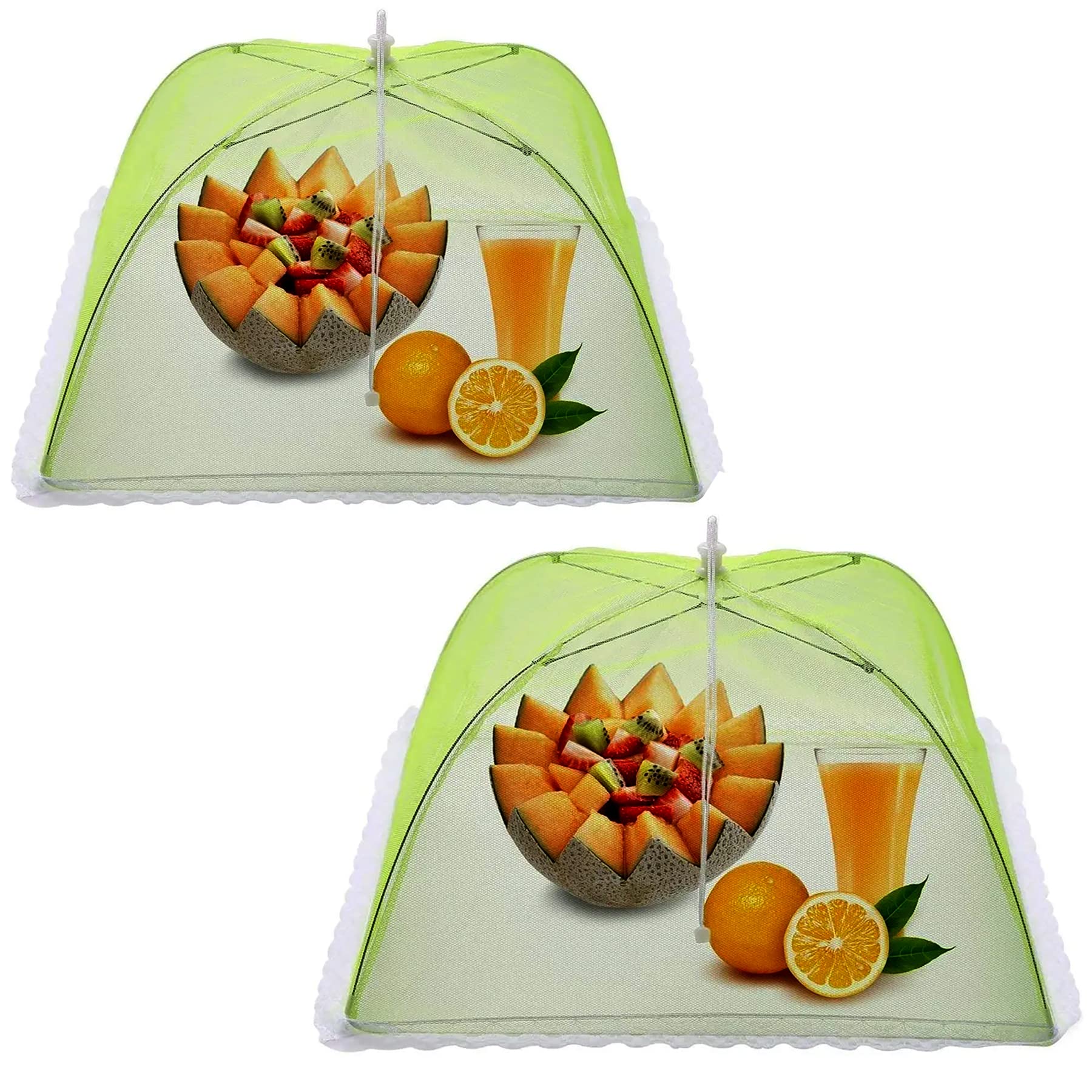 SJ 2 Pieces Foldable Umbrella Dish Food Cover Tent - 01