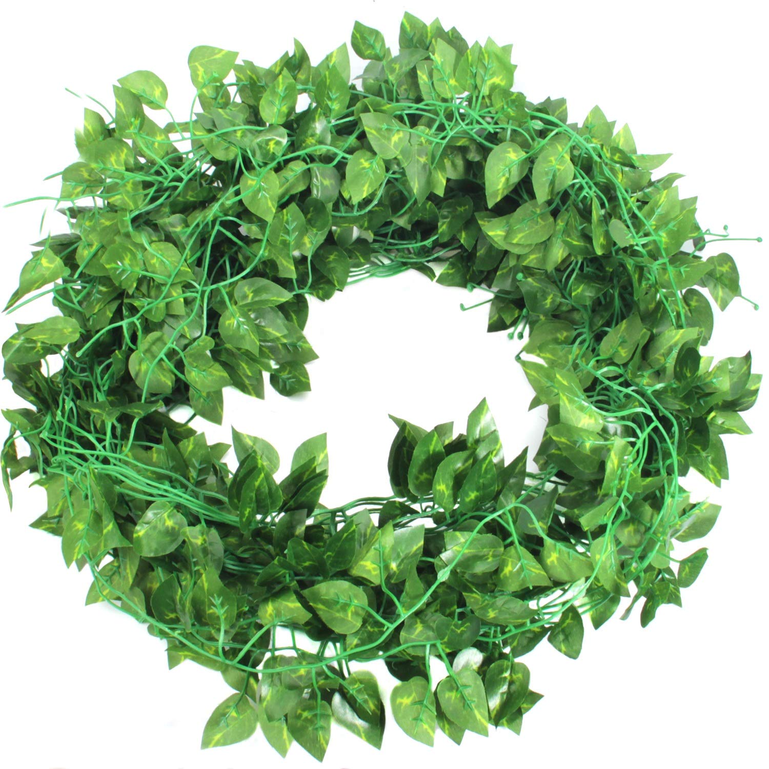 Fake Ivy Vines, EHWINE 20 Strands 132 Ft Artificial Ivy Leaves Greenery Garland Faux Hanging Plants for Home Room Bedroom Wedding Wall Vines Decor (with 30pcs Zip Ties)