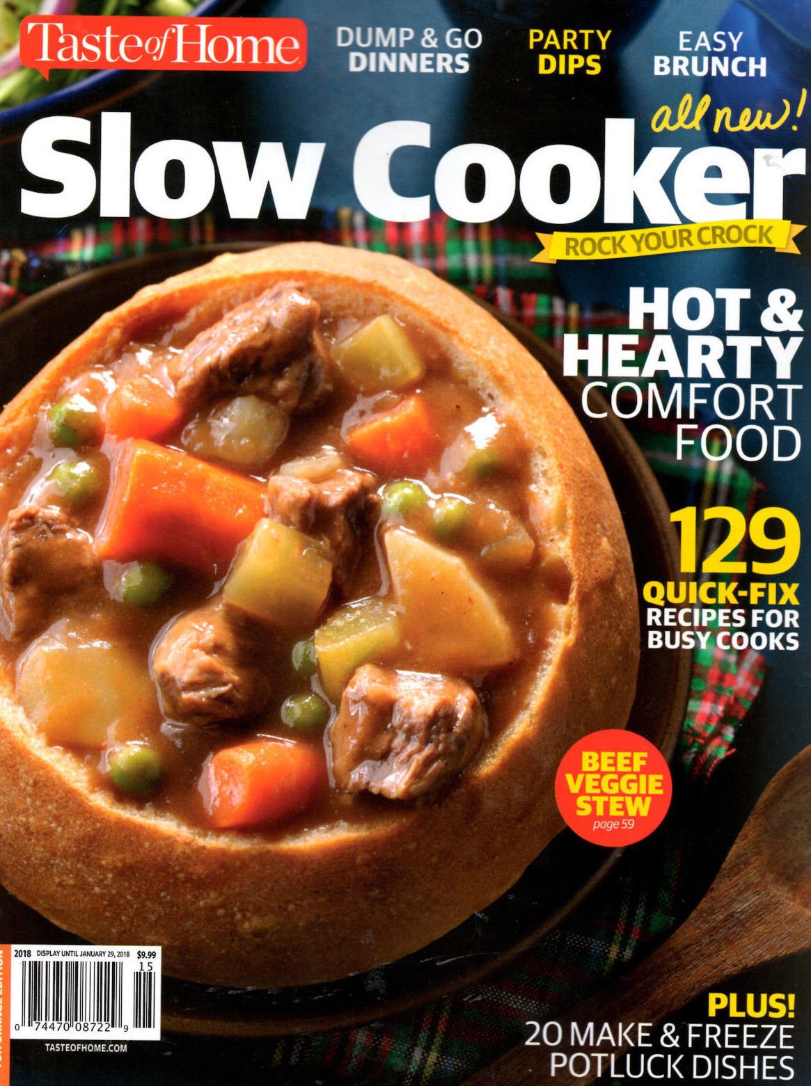Taste of Home Magazine 2018 Slow Cooker NEW Recipes AFAMNCG STORE