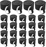 LANIAKEA 24-Pack 6ft Yoga Straps for Stretching - Adjustable D-Ring Buckle Pilates Gym Fitness Bands, Improves Flexibility & Posture