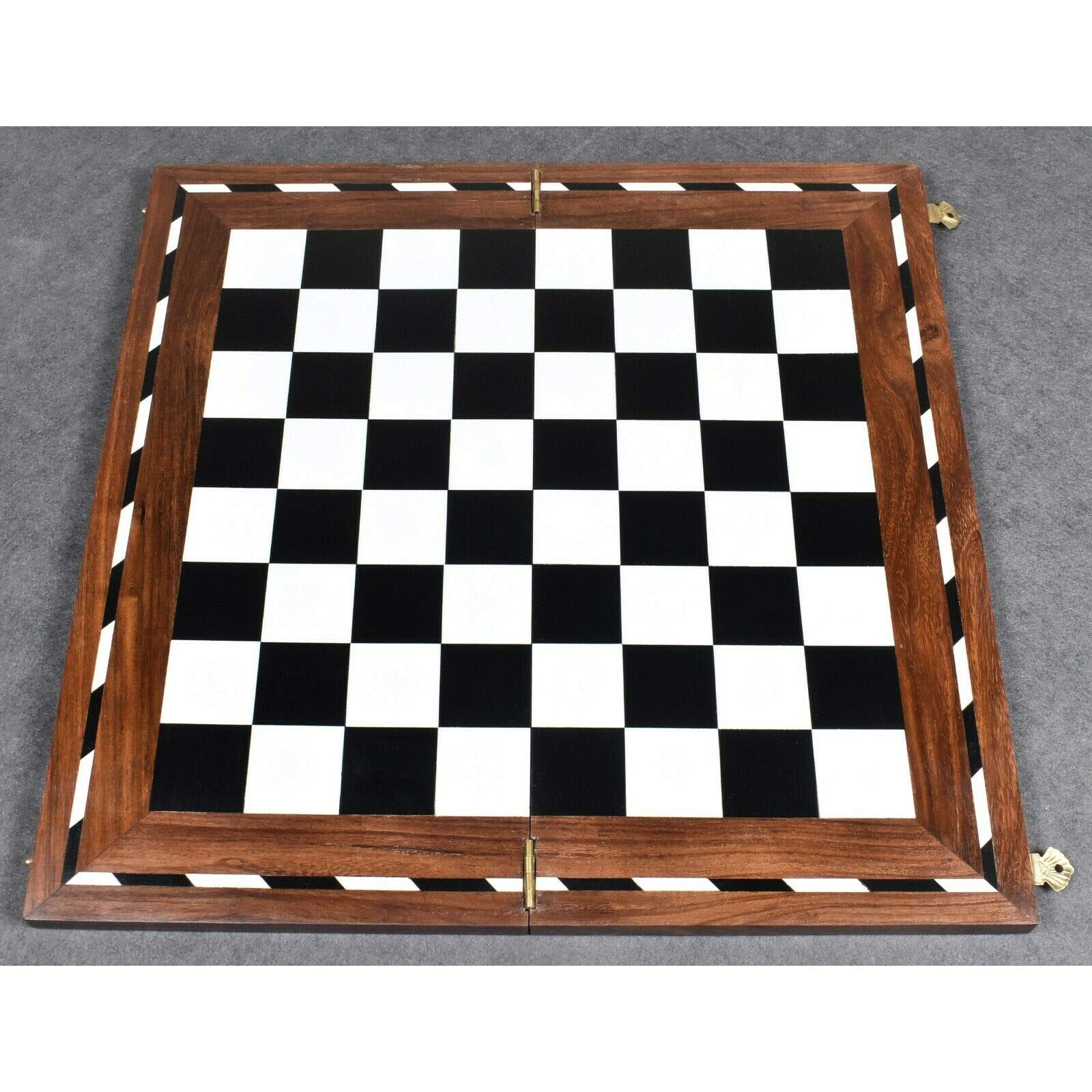 RoyalChessMall - Scacchiera pieghevole in legno da 14" serie Library - Solid Sheesham & Acrylic Ivory