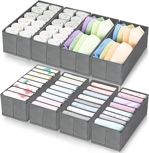 Miniatura 10 de homyfort Contenedores organizadores de cajones para ropa cajas de almacenamiento de tela para ropa de bebé brasier ropa interior calcetines lencería