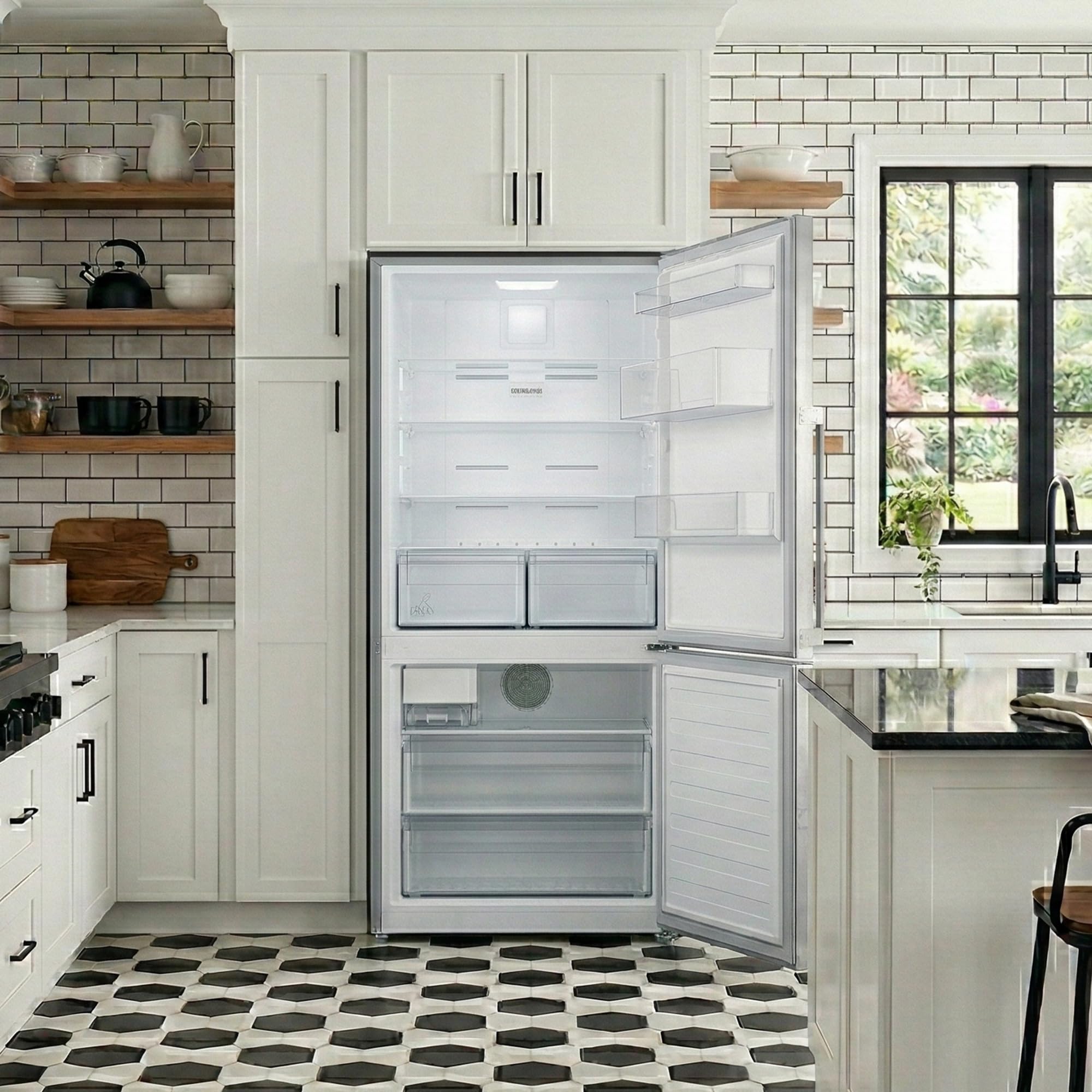 Summit FFBF284SSIM 28" Wide Bottom Freezer Refrigerator, Icemaker, 13.8 cu.ft, Stainless Steel Door, LED Lighting, Energy Star Certified, Perfect for Apartments and Small Kitchen on Fridge.com