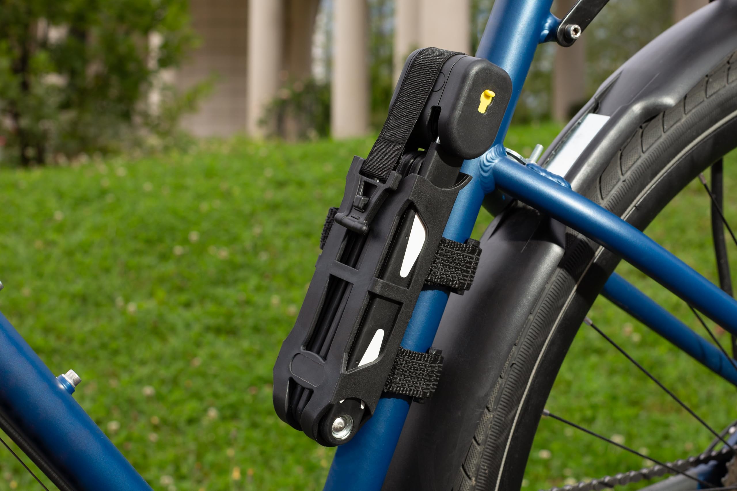 Lucchetto pieghevole per bicicletta, in acciaio temprato, 91 cm