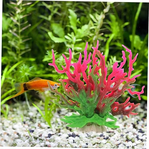 Miniatura 9 de UKCOCO Adornos de coral para pecera, mini plantas, decoración de estatua, mini accesorios de coral triturado para acuario, coral acuático