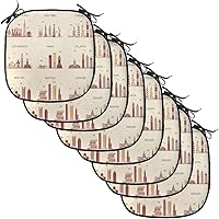 Vista 183 de Lunarable USA Chair Cushion Pad, American Cities Skylines Metropolis Architecture Sketch Style Hand Drawn Art Print, Seat Padding for Kitchen &