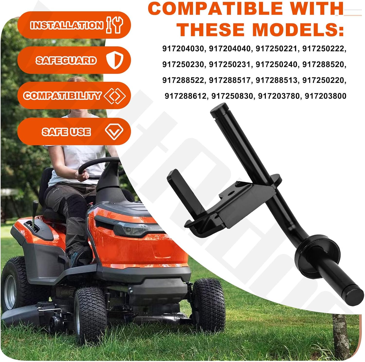 583512801 LH Lawn Tractor Spindle Weldment Compatible with Husqvarna Craftsman Lawn Tractor, Replace 436873, 532436873