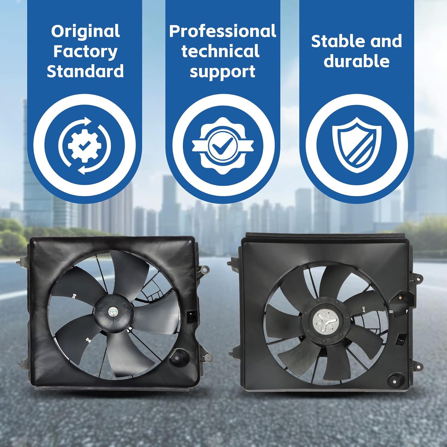 Radiator Cooling Fan Assembly Replacement for Honda CRV 2007-2009 19015RZAA01 19020PNLG01