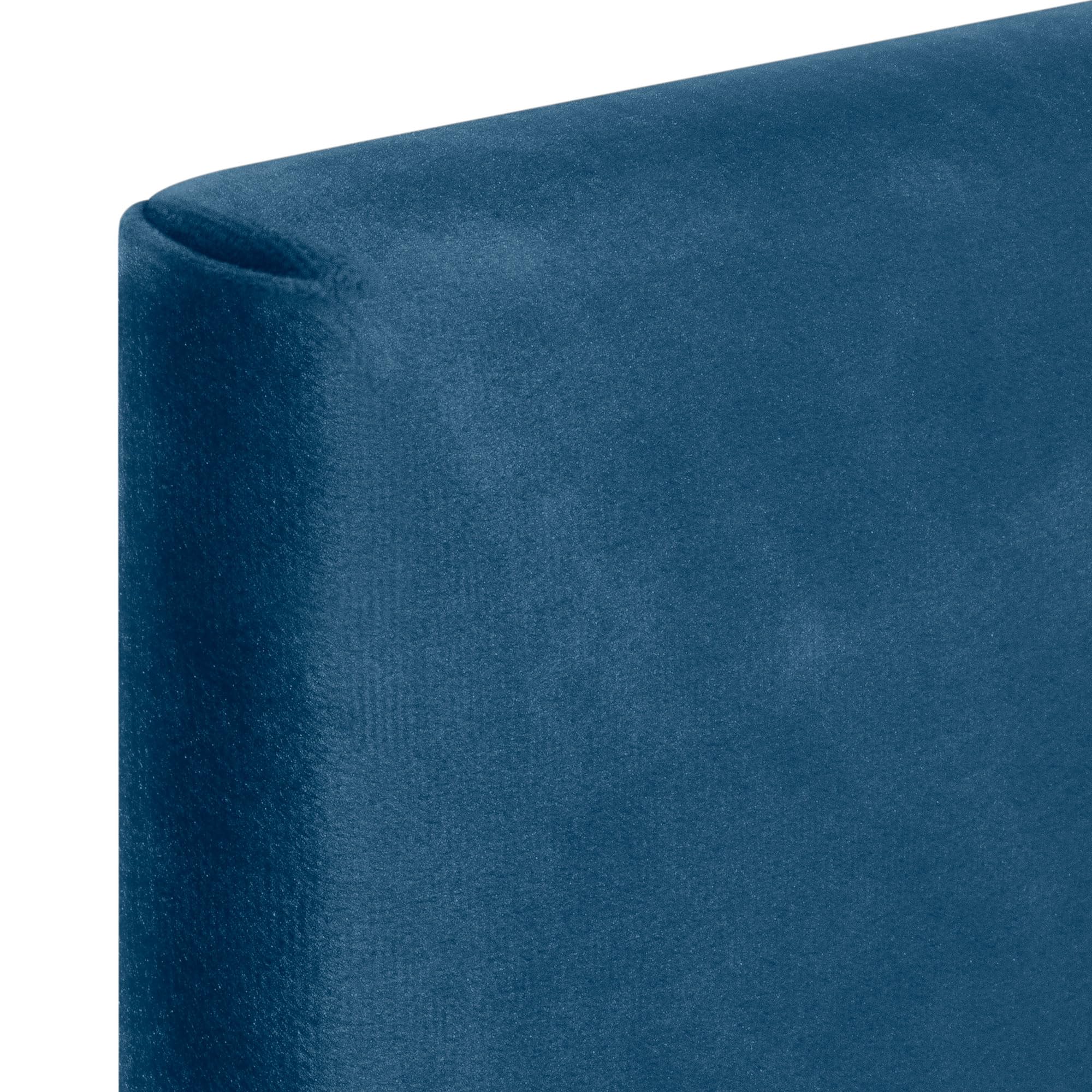 DHOME Testiera in Velluto Liscio con gambe di Alta Gamma Moderna Testiera Imbottita Letto di Lusso Camera da Letto Imbottita (Blu, 160cm)