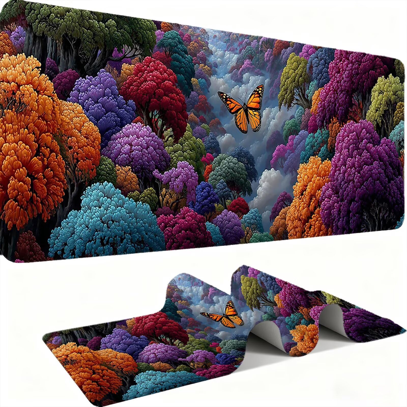 Podkładka pod mysz XXL 1500 x 800 mm mata biurkowa, duża, wielofunkcyjna i przedłużona mata na biurko, ochrona na biurko z podstawą antypoślizgową, do wszystkich rodzajów myszy do gier domowych
