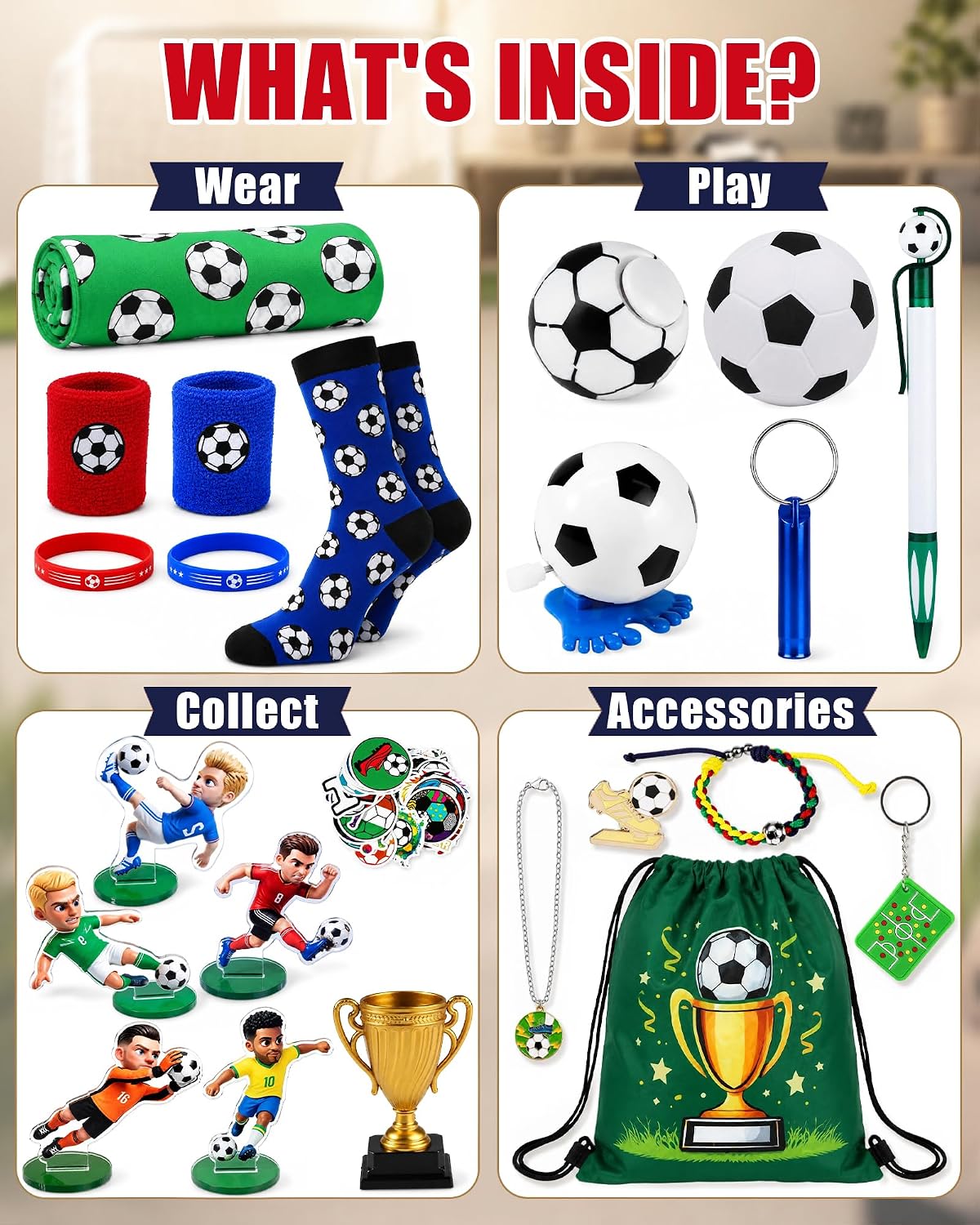 Soccer Advent Calendar 2026 for Boys, 24pcs Sports Countdown Gifts