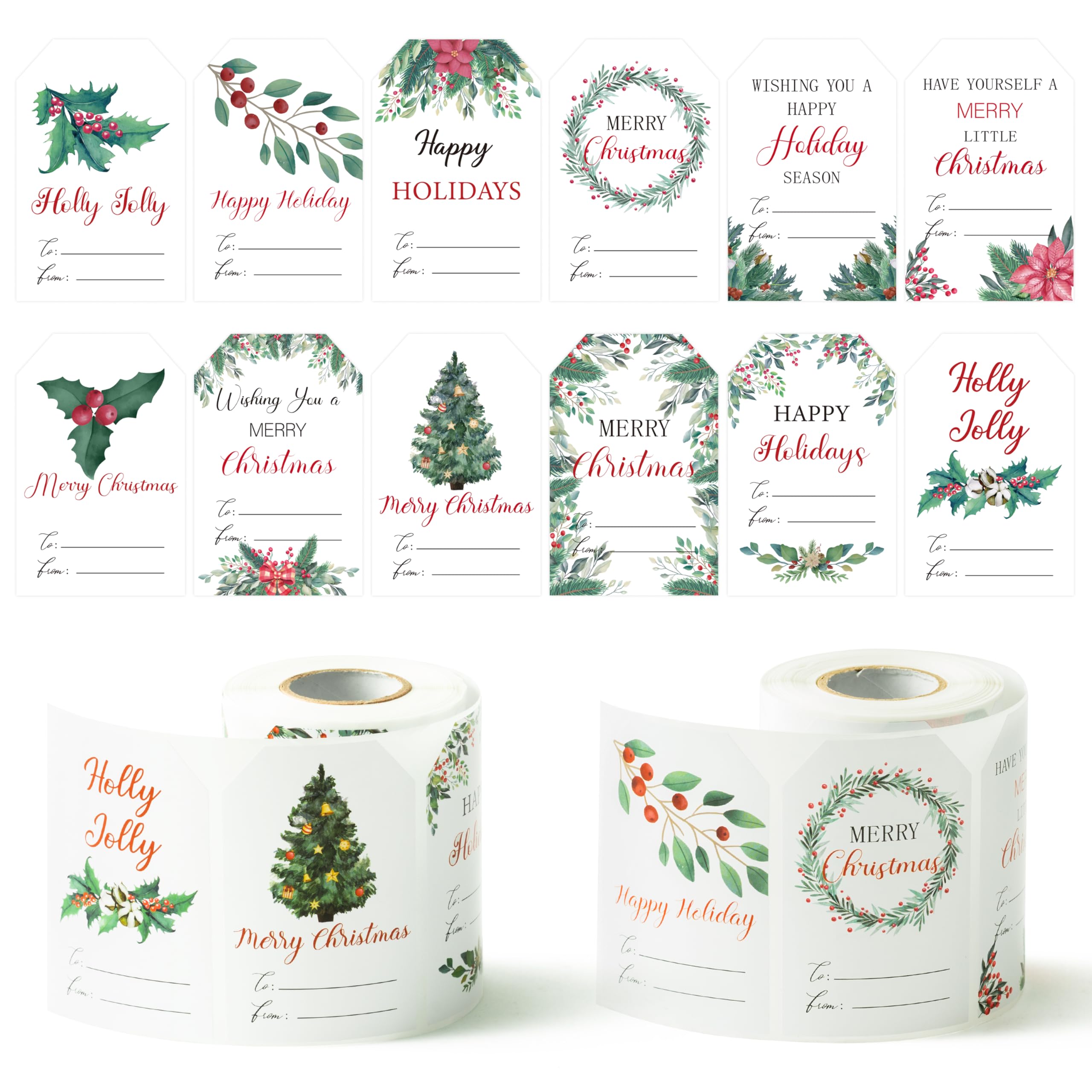 Spread Holiday Cheer with Roll Christmas Decoration Stickers: The Perfect Gift Tag Tape