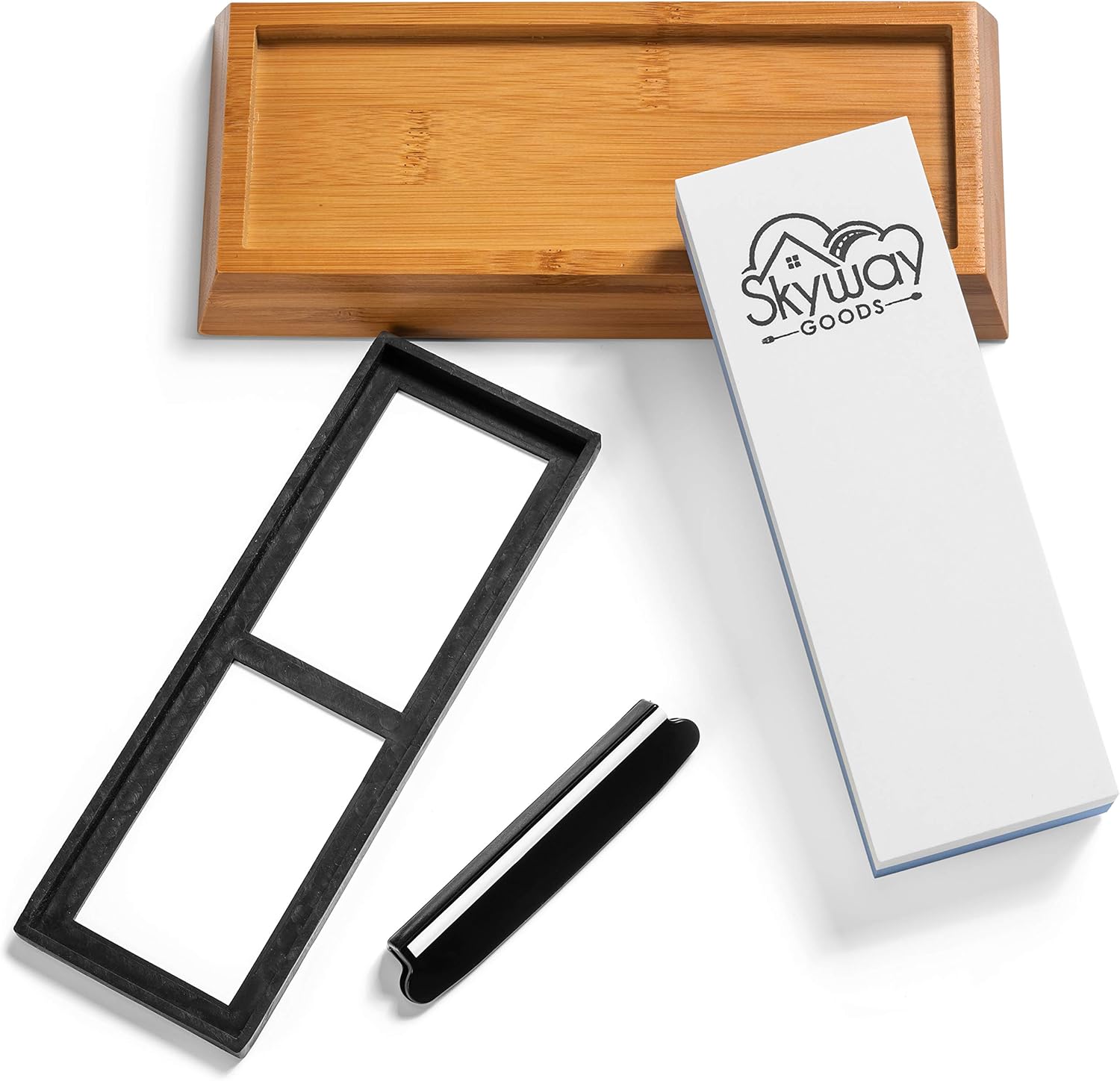 Limited Stock Knife Sharpener, Double Grit Sharpening Stone 1000/6000 by Skyway Goods
