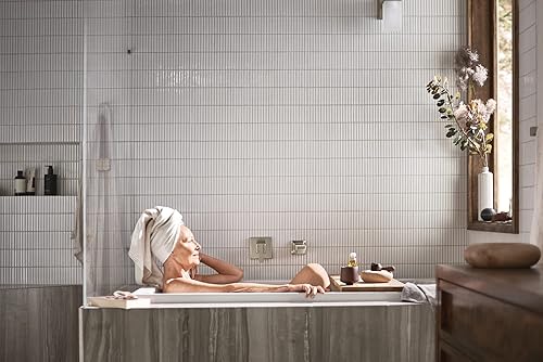 Miniatura 10 de Moen WTS911BN - Grifo de bañera de alto flujo de 90 grados con alcance de boquilla de 10 pulgadas, níquel cepillado