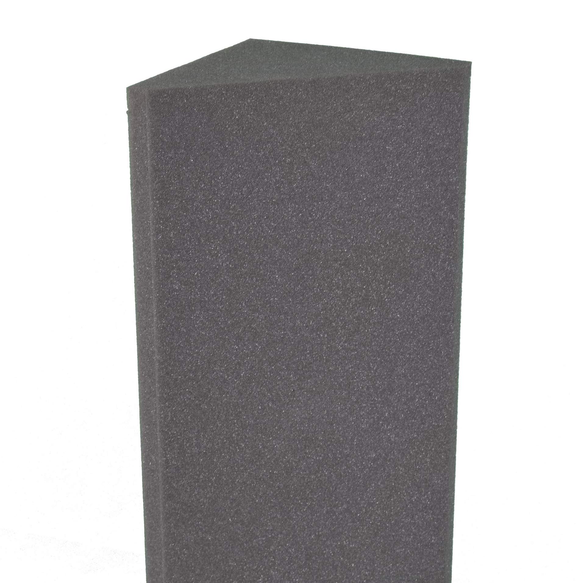 Keyhelm | Fonoassorbente Bass Trap H100 | 25x25cm altezza 100 cm D25 Grigio antracite | Pacco da 4 | Correzione Acustica Basse Frequenze | Studi di registrazione