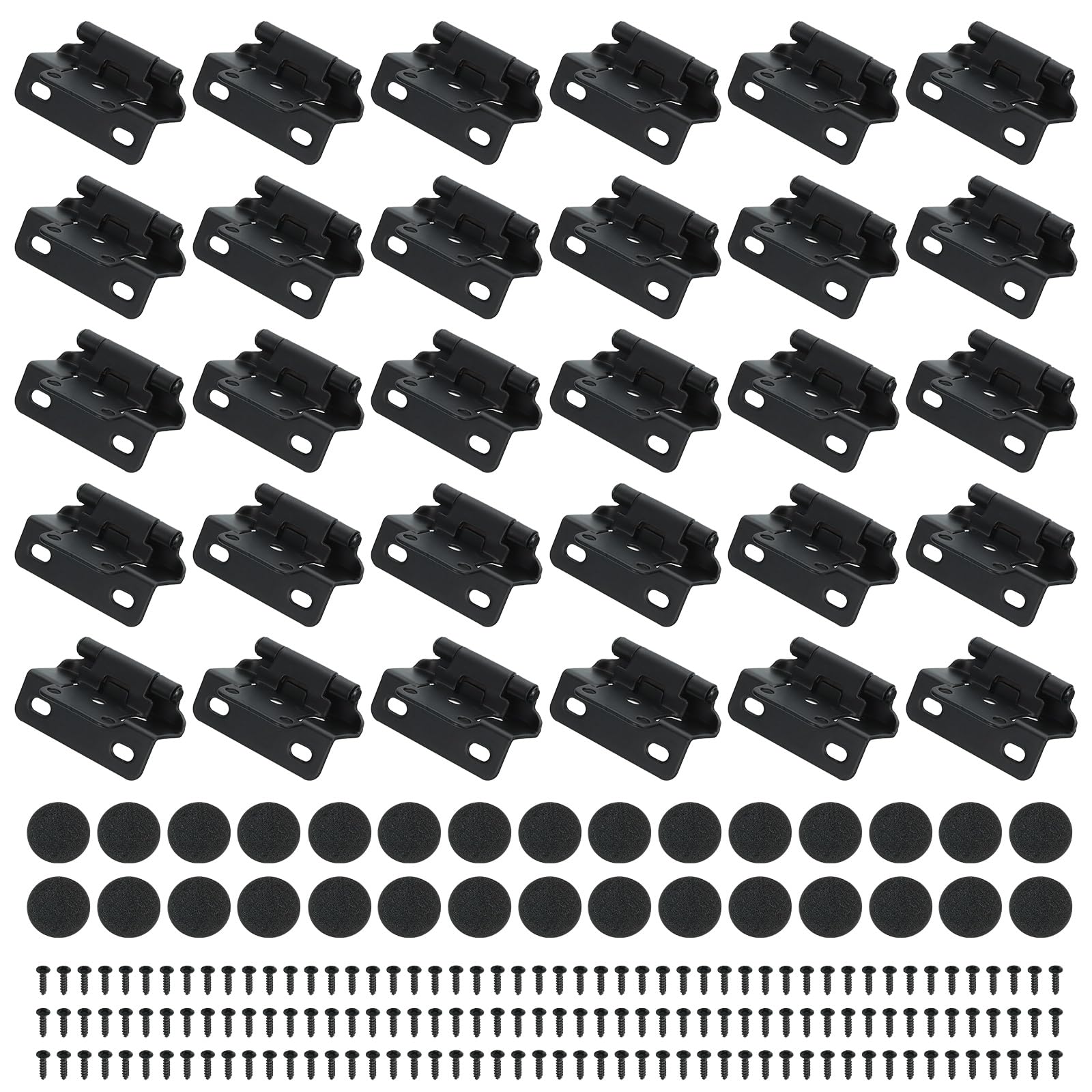 PATIKIL Self-Closing Cabinet Hinges Semi-Overlay 1/2 Inch