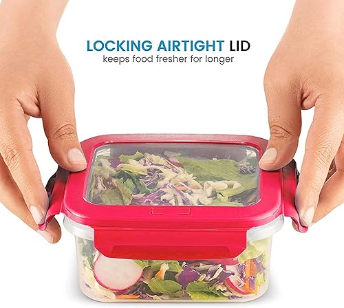 Miniatura 3 de Recipientes de almacenamiento de alimentos con tapas, 40 piezas herméticos a prueba de fugas, sin BPA, recipientes de plástico duraderos para sobras