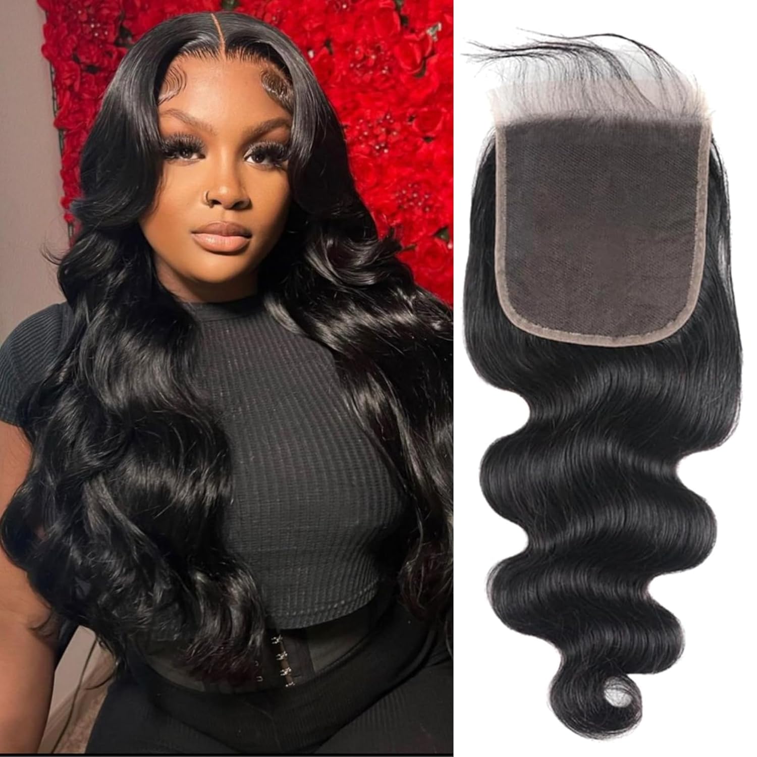 Body Wave Bundles Human Hair 18 20 22 Inch Human Hair Bundles 100% Unprocessed Brazilian Virgin Hair 3 Bundles Human Hair Quick Weave Extensions for Black Women Natural Black