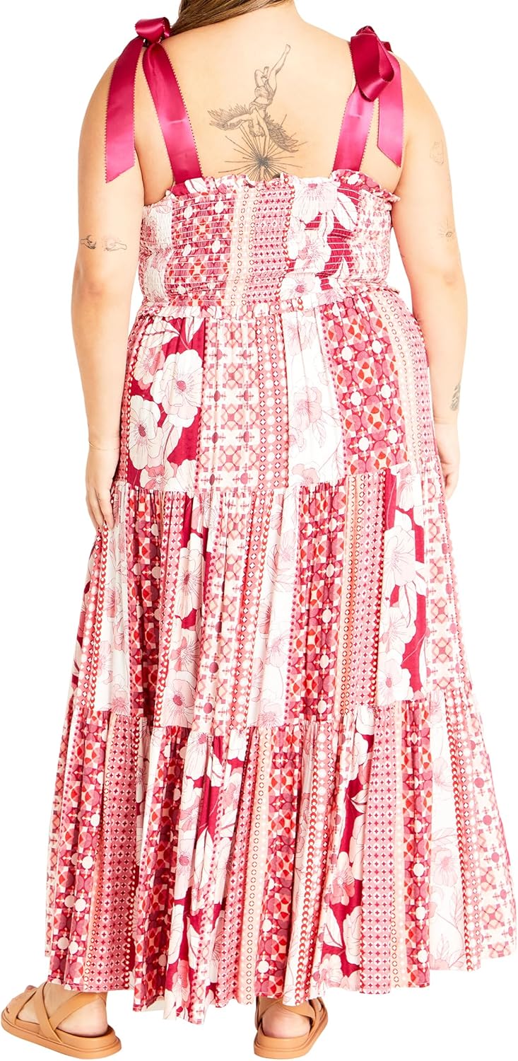 City Chic Women's Plus Size Cosmopolitan Print Maxi Dress - Image 2