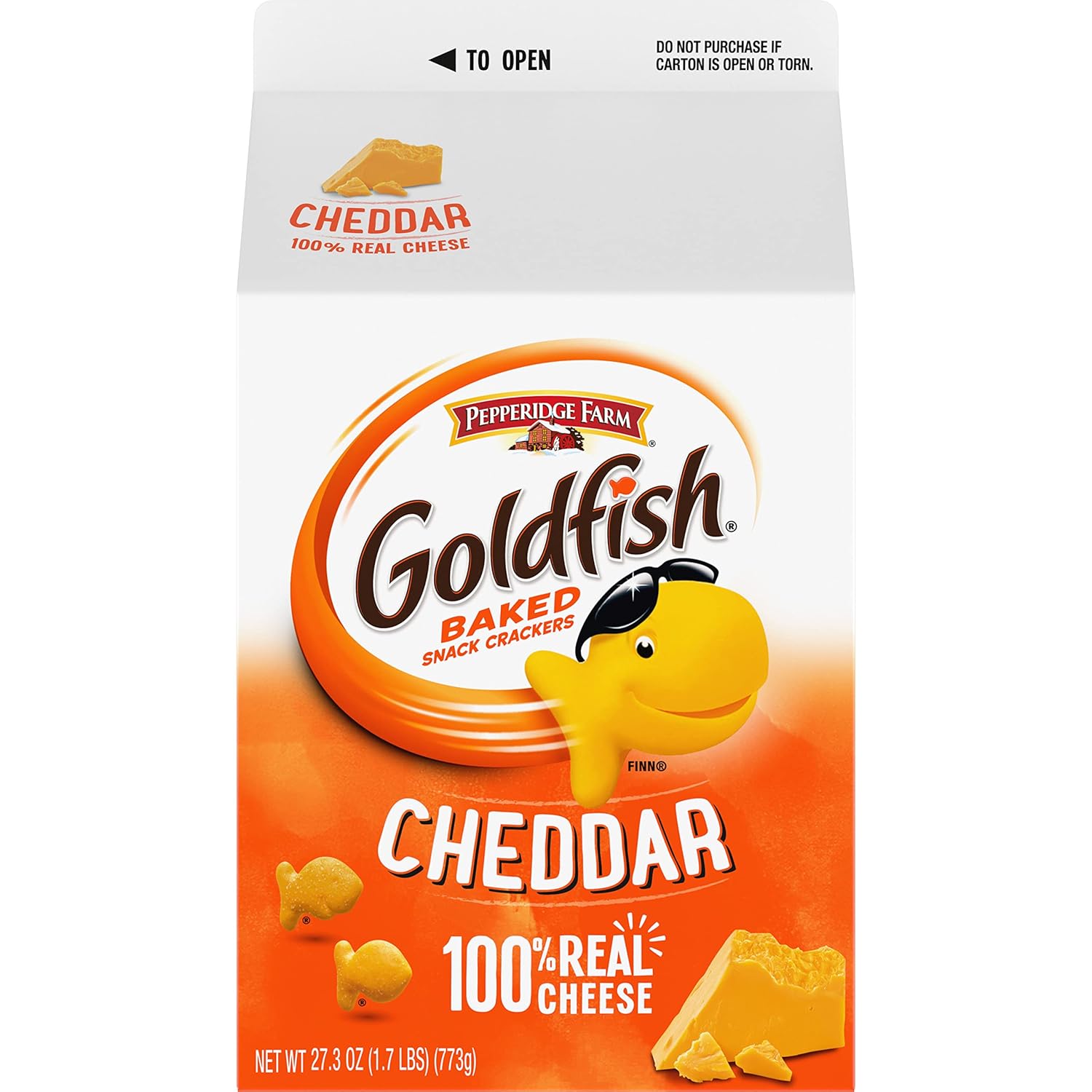 Goldfish Cheddar Cheese Crackers, 27.3 oz Carton (Pack of 6)