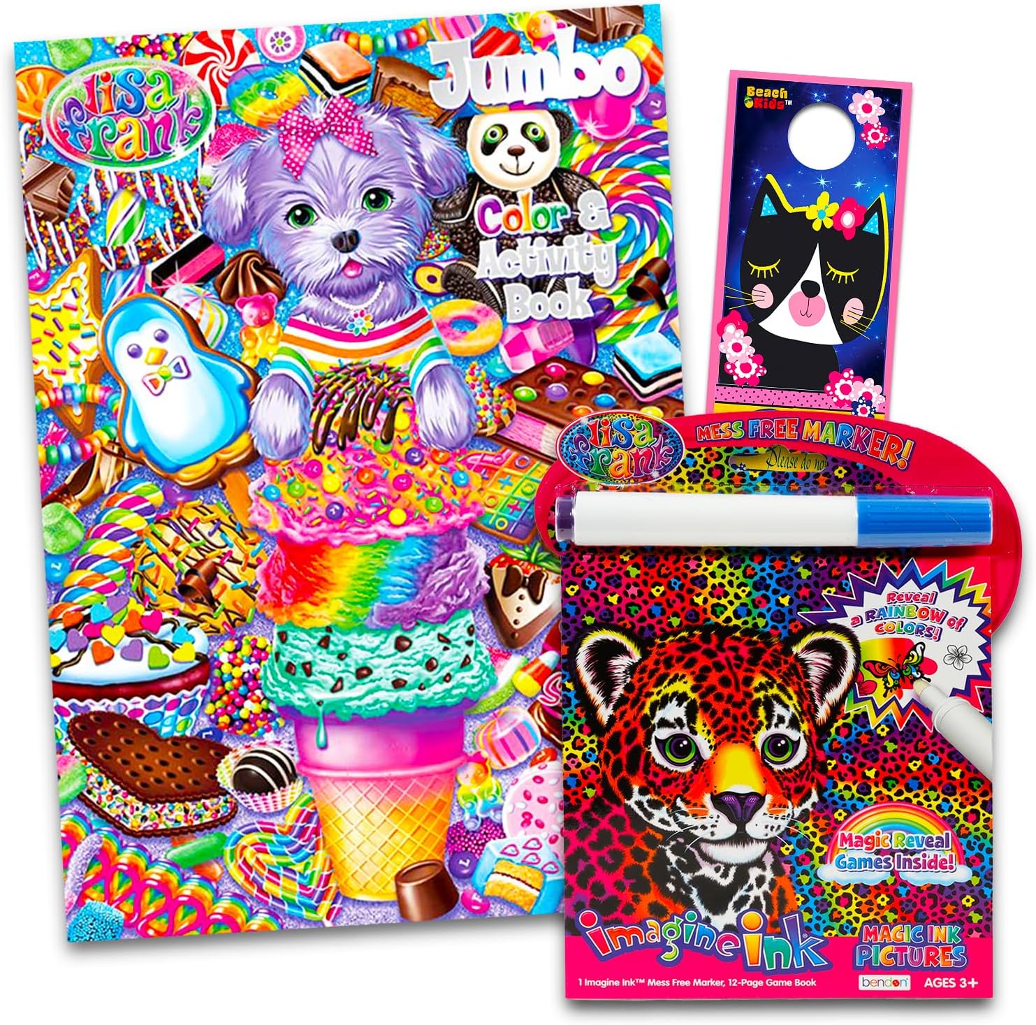 Lisa Frank Coloring And Activity Book Set (2 Books - 96 Pages) by Lisa Frank
