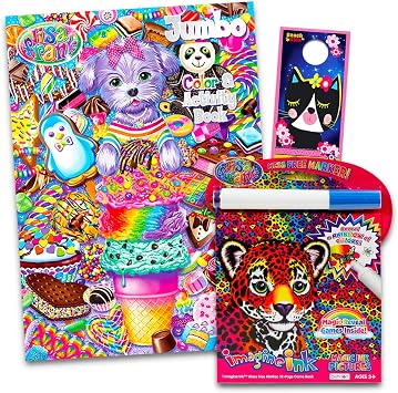 Lisa Frank Coloring and Activity Book Set 2 Books