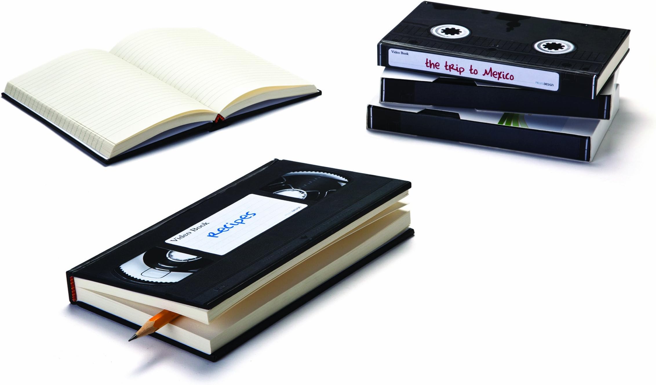 Retro Style VHS Video Tape Lined Notebook Diary Journal