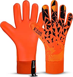 EFAH SPORTS Soccer Goalkeeper Gloves for Boys Kids Children Youth Adult Professional Goalkeeping Glove with Strong Grip Protection Palms