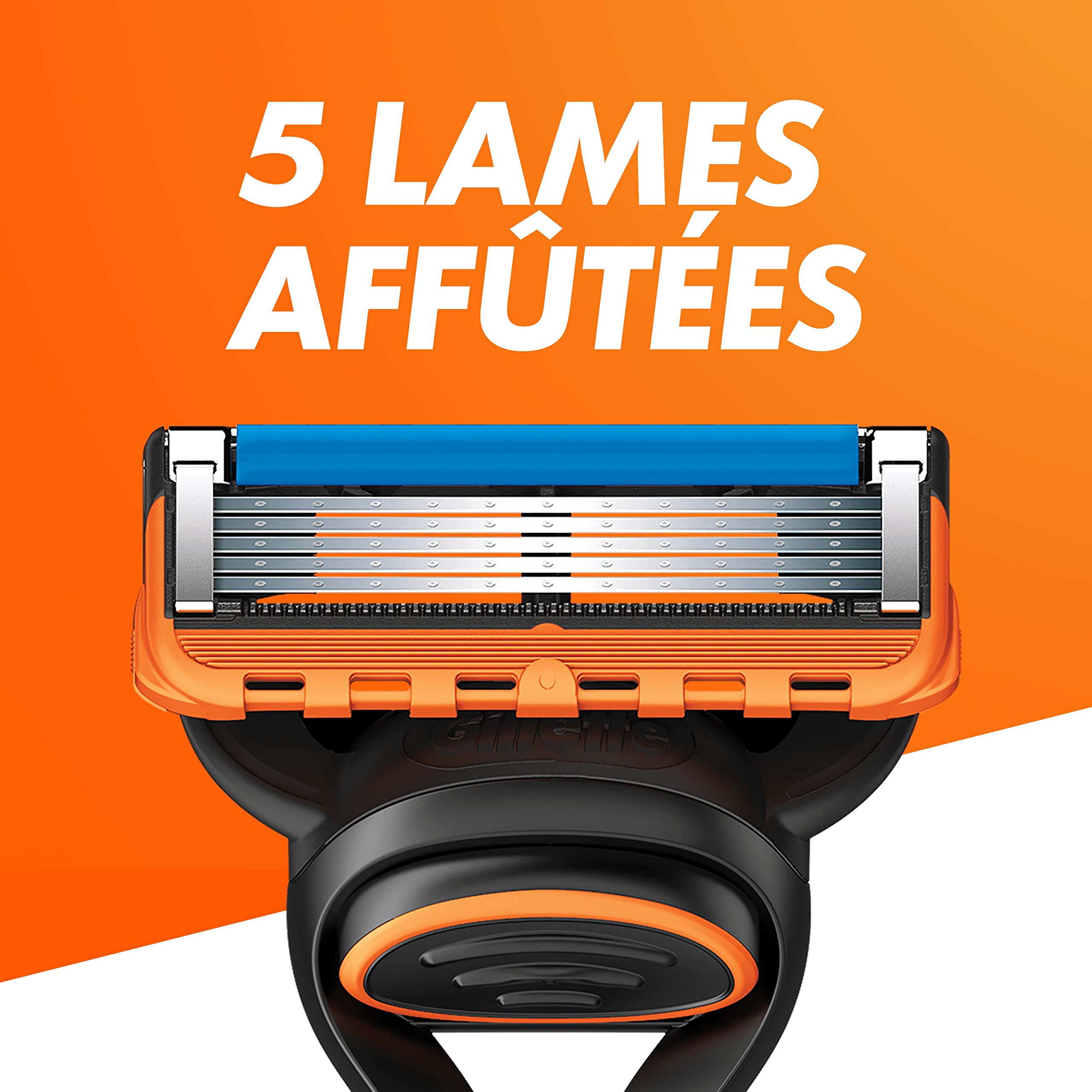 Gillette Fusion5 Ersatzklingen für Rasierklingen für Herren, 11 Klingen, optimiert, um den Konturen des Gesichts zu folgen, mit fünf Anti-Friction-Klingen für eine gründliche Rasur