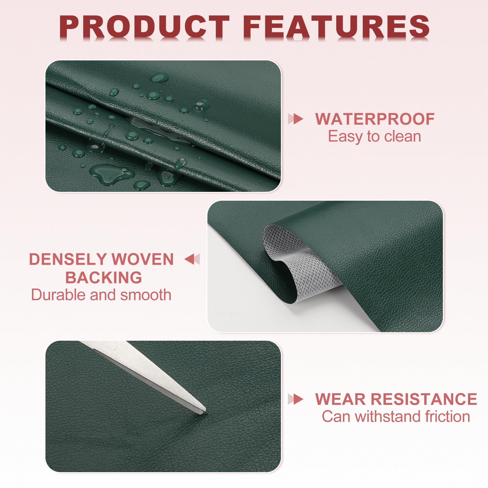 PATIKIL 63x39.4in Faux Leather Sheets - Image 4