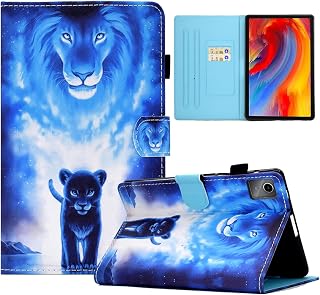 CASAFUNY Hülle für Lenovo Tab M11 (TB330) 11 Zoll 2024 PU Leder Schutzhülle Cover mit Auto Schlaf/Wach Tablette Case für Lenovo Tab M11 2024, Löwe