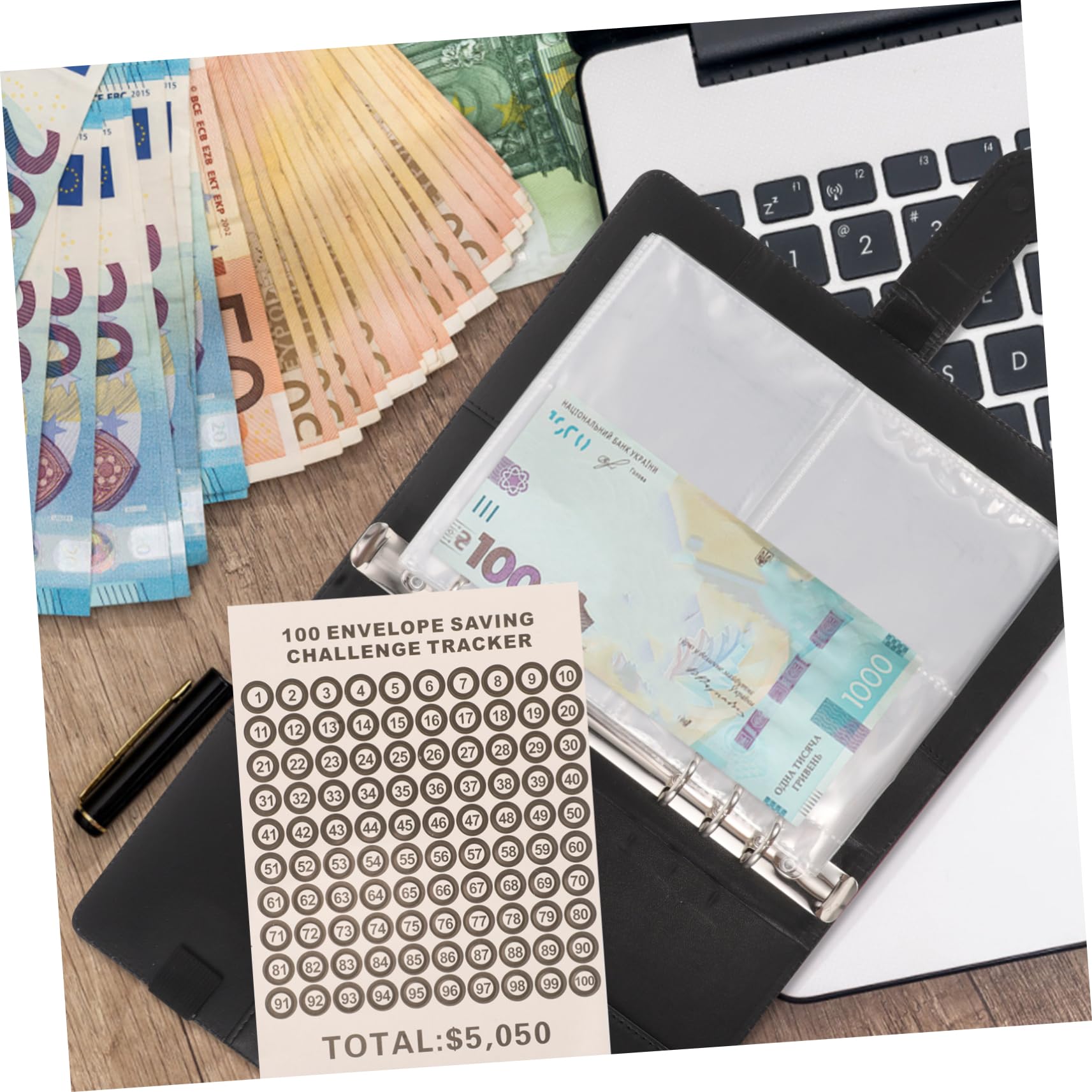 Angoily 4sets Raccoglitore Per Risparmiare Denaro Con Buste Per Contanti Pianificatore Budget Giorni Organizzatore Finanze