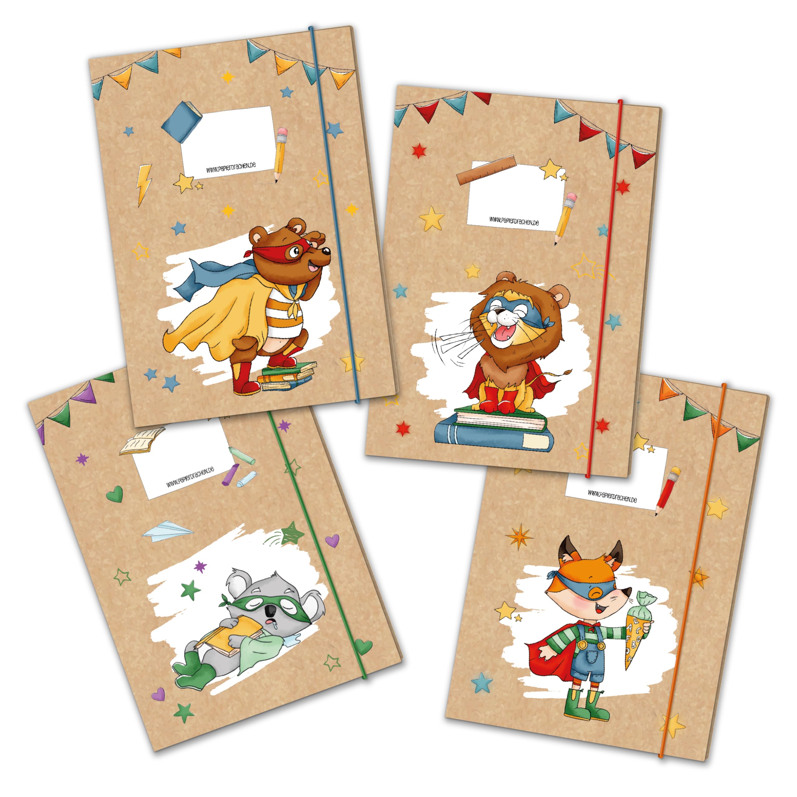 Papierdrachen Schulmappe 2er Set DIN A4