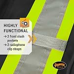 Pioneer Hi Vis Safety Hoodie - Zip-Up Style With Reflective Tape - Detachable Hood