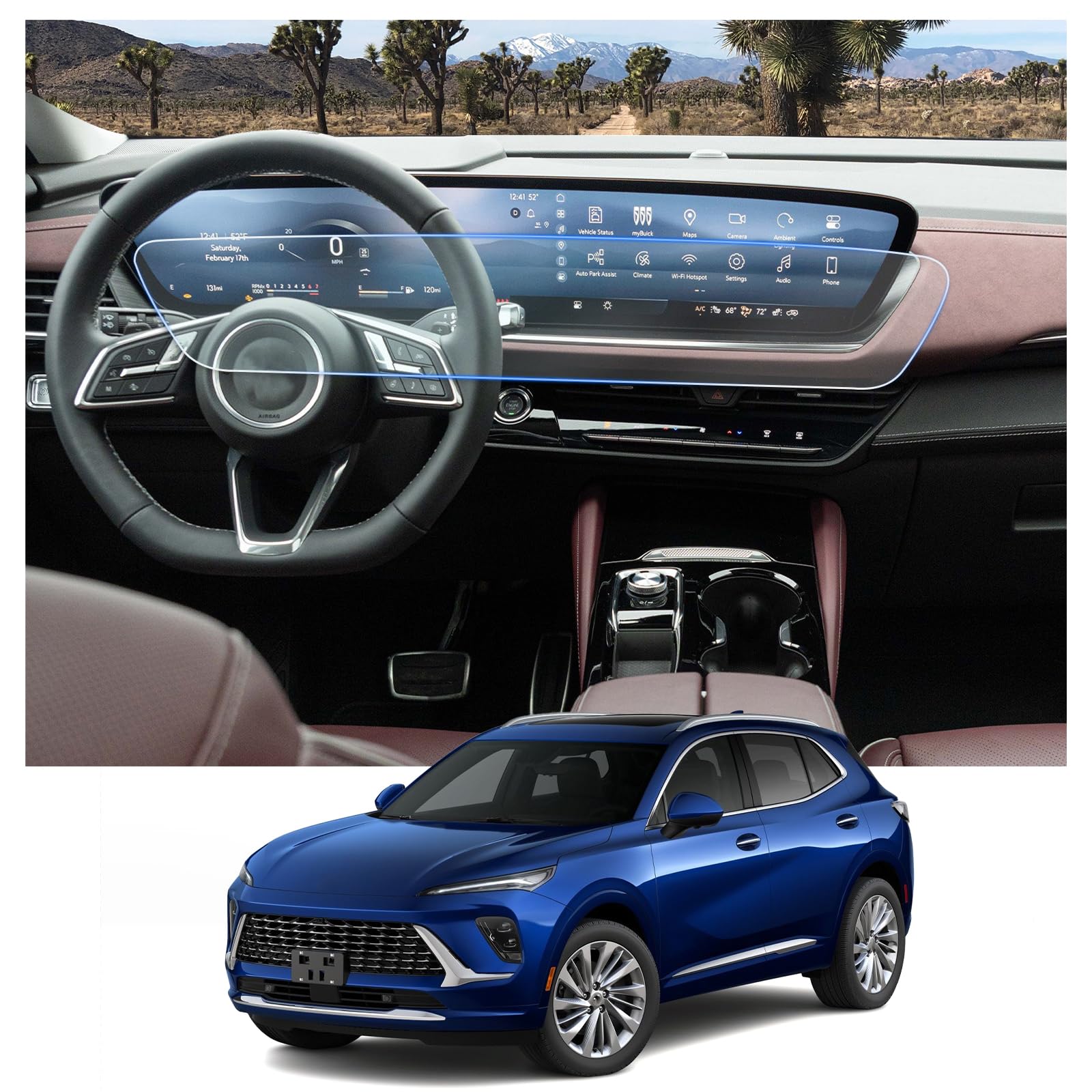CDEFG 2PCS for 2024 2025 Buick Envision/2025 2026 Enclave Screen Protector