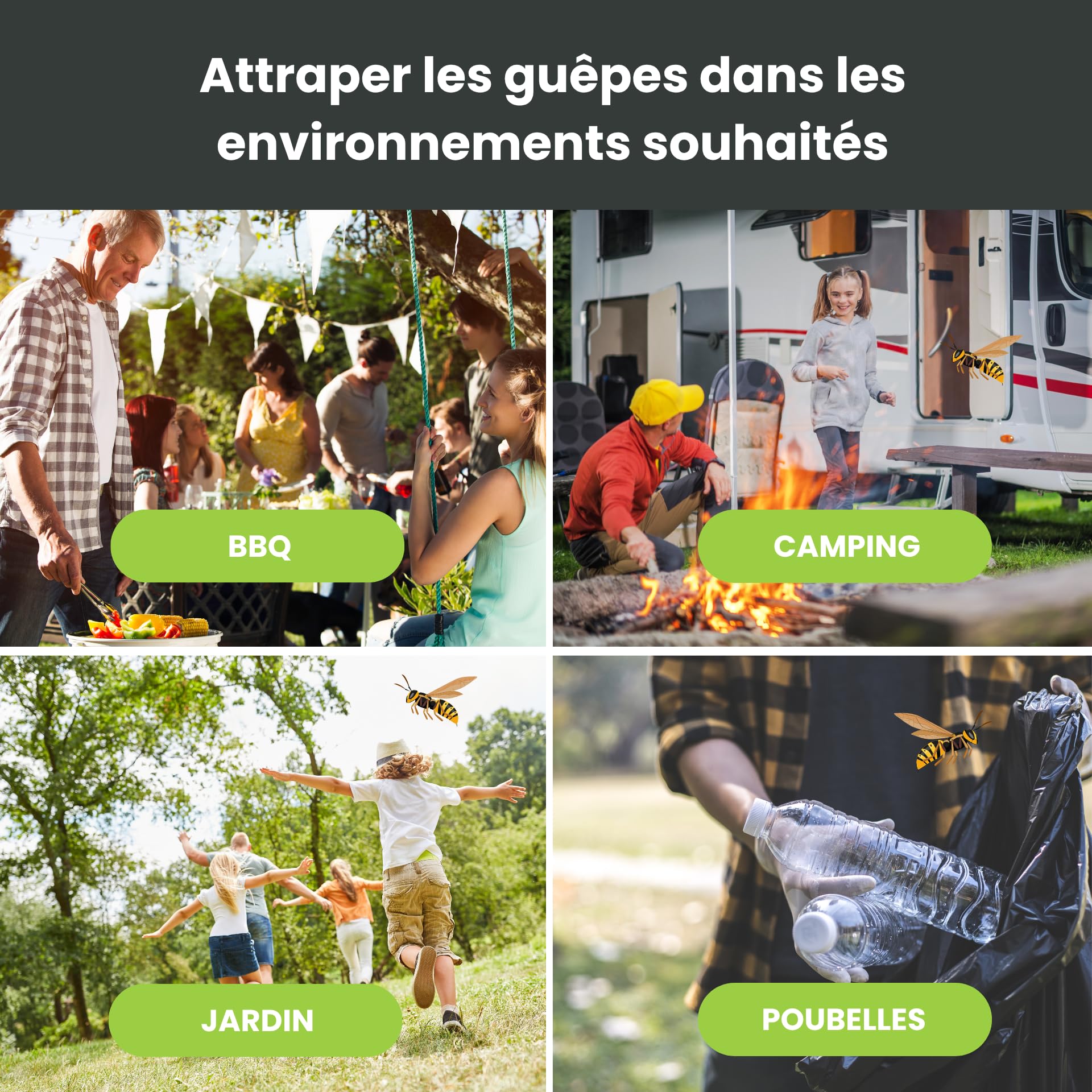 BSI Attractif Puissant Pour Piège À Guêpes Et Frelons Naturel 1L