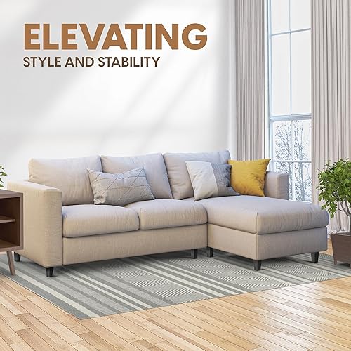 Miniatura 7 de Yes4All Juego de 4 patas cuadradas de madera maciza negra de 6 pulgadas, capacidad de 800 libras, niveladores ajustables, patas de repuesto para