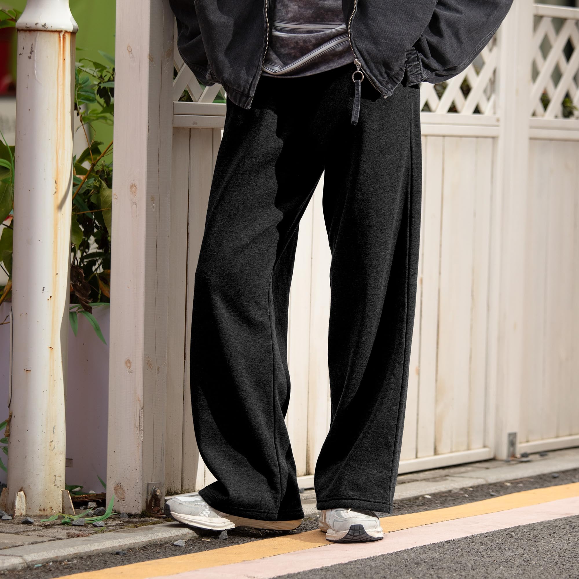 ineepor Pantaloni Tuta Uomo Invernali Baggy Felpati Pile Caldi Gamba Larga