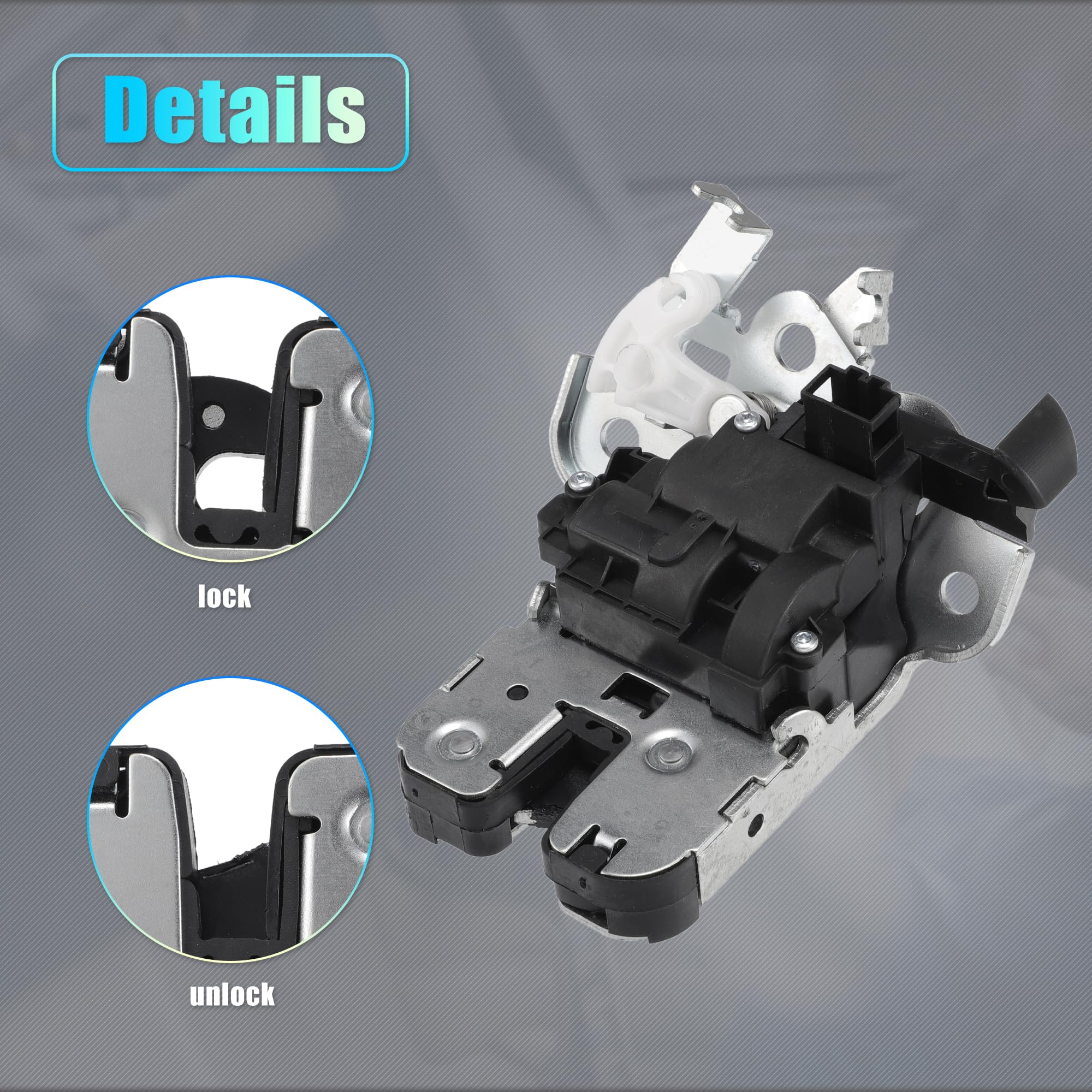 QUARKZMAN Serratura di Ricambio per Portellone Posteriore per Audi A4 2009-2012 per Audi A6 2009-2011 Meccanismo di Chiusura Portellone No.8R0827505A Tono Argento