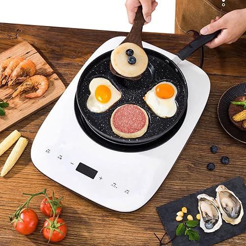 Miniatura 2 de Sartenes antiadherentes romántica círculo círculo huevo sartén multifunción tortilla sartén desayuno sartén anti-quemaduras fácil de colgar completo
