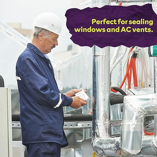 Miniatura 7 de ATack Cinta adhesiva reflectante de papel de aluminio, 2 pulgadas x 75 pies, 3.6 mil, cinta HVAC de aluminio de alta temperatura y resistente para