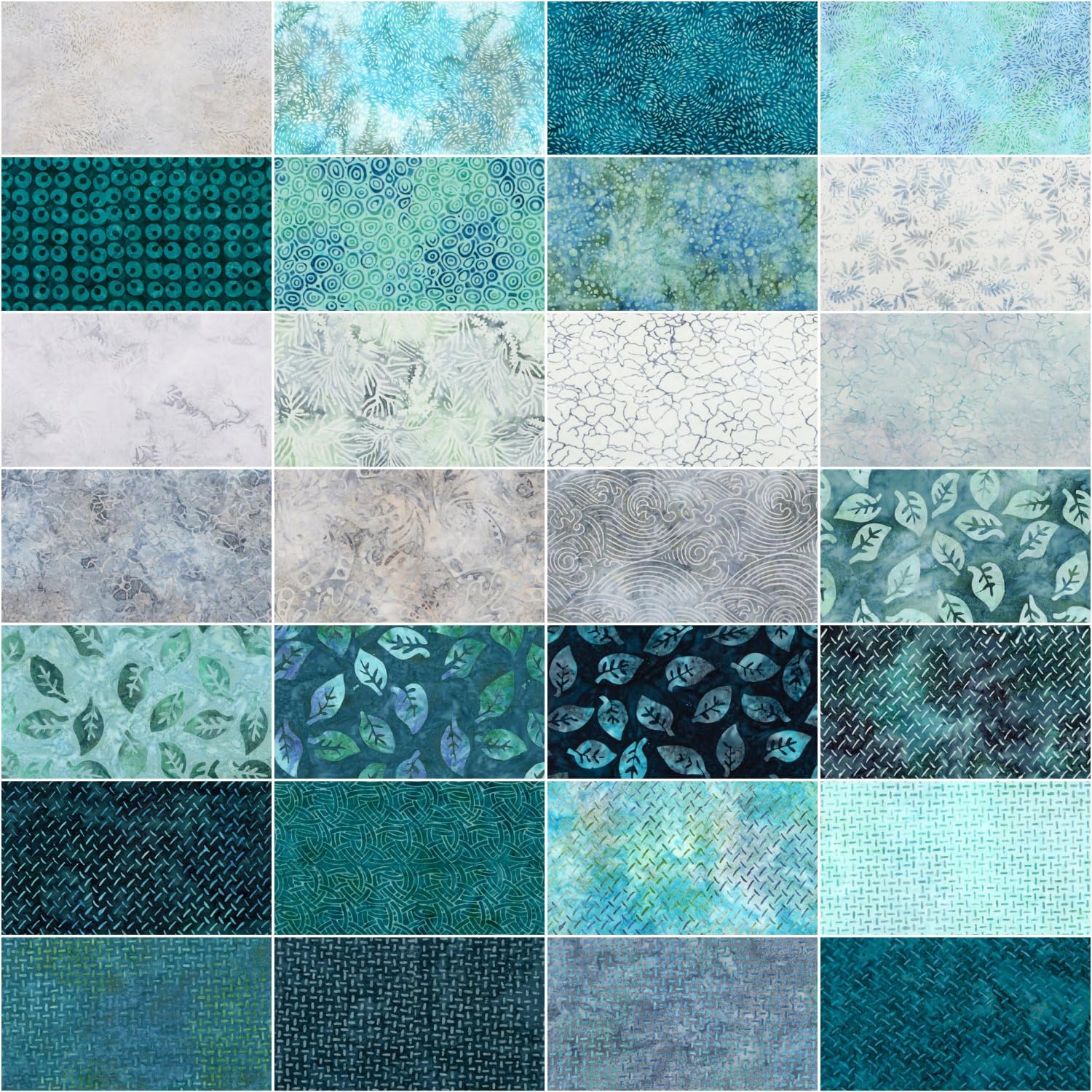 Expressions Batiks Silver Shores 10" Stacker 42 10-inch Squares Layer Cake Riley Blake 10-23553-42